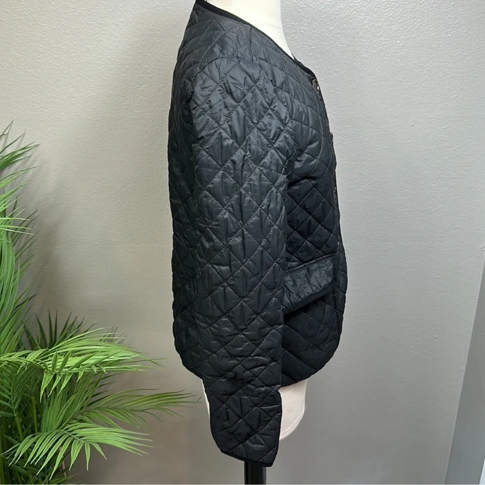 J. Crew Women's Black Quilted Puffer Jacket - Picture 6 of 8